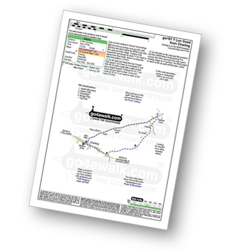 Map with easy-to-follow route details for walk gw181 Y Lon Goed from Chwilog pdf