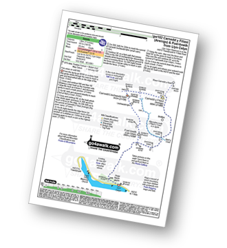 Map with easy-to-follow route details for walk gw182 Carnedd y Filiast (Arenigs) and Foel-boeth from Llyn Celyn pdf