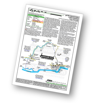 Walk route map with easy-to-follow route instructions for walk gw184 Llanystumdwy and Afon Dwyfach from Criccieth pdf