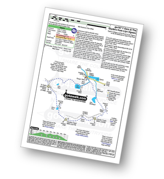 Walk route map with easy-to-follow route instructions for walk gw187 Y Garn (Glyderau),  Glyder Fawr, Castell y Gwynt and Glyder Fach from Ogwen Cottage, Llyn Ogwen pdf