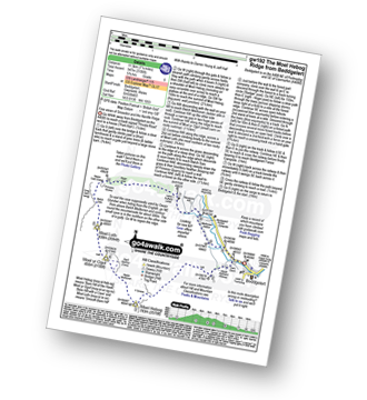 Map with easy-to-follow route details for walk gw192 Moel Hebog from Beddgelert pdf