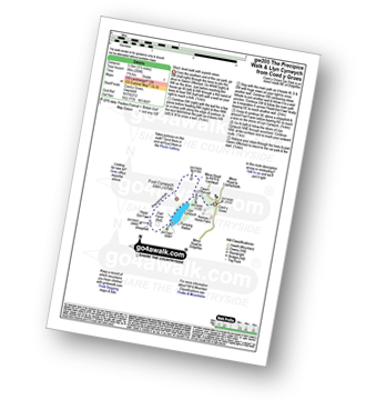 Walk route map with easy-to-follow route instructions for walk gw205 The Precipice Walk and Llyn Cynwych  from Coed y Groes pdf