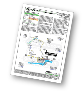 Walk route map with easy-to-follow route instructions for walk gw229 Pont Rhyd-y-benllig and Cardigan Bay from Criccieth pdf