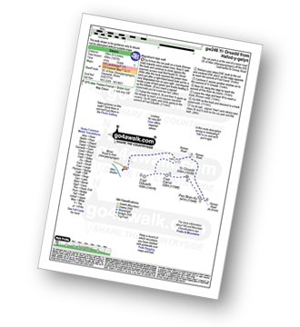 Map with easy-to-follow route details for walk gw246 Foel-ganol and Yr Orsedd from Hafod-y-gelyn pdf