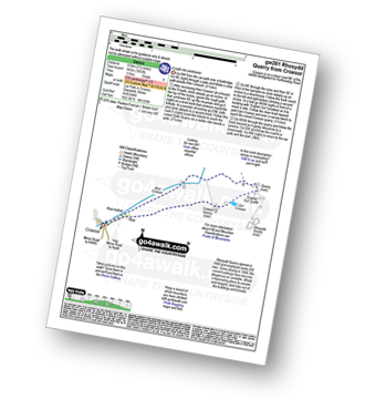 Walk route map with easy-to-follow route instructions for walk gw261 Rhosydd Quarry from Croseor pdf