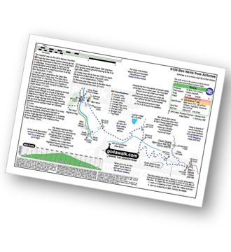 Map with easy-to-follow route details for walk h100 Ben Nevis via The Tourist Path from Achintee, Fort William pdf