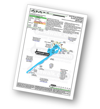 Map with easy-to-follow route details for walk h112 Torran Glubhals and Loch Shiel from Glenfinnan pdf