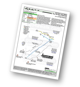 Walk route map with easy-to-follow route instructions for walk h133 Coire Gabhail a.k.a. The 'Lost Valley' of Glen Coe from The Pass of Glencoe pdf