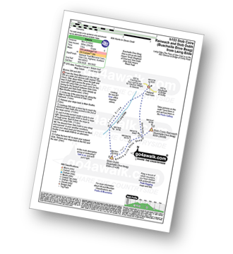 Map with easy-to-follow route details for walk h153 Stob Coire Raineach (Buachaille Etive Beag) and Buachaille Etive Beag (Stob Dubh) from the Pass of Glencoe pdf