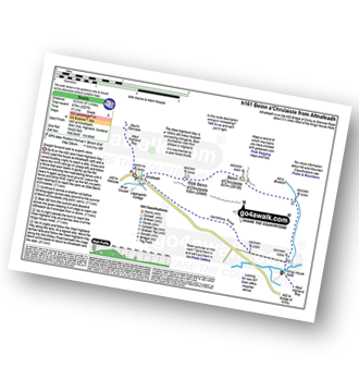 Map with easy-to-follow route details for walk h161 Beinn a' Chrulaiste from Altnafeadh, The Pass of Glen Coe pdf