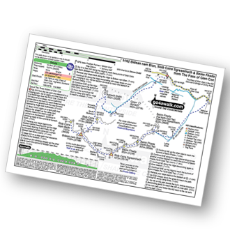 Walk route map with easy-to-follow route instructions for walk h162 Bidean nam Bian, Stob Coire Sgreamhach and Bein Fhada from The Pass of Glencoe pdf