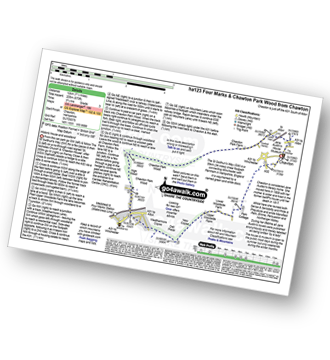 Walk route map with easy-to-follow route instructions for walk ha123 Four Marks and Chawton Park Wood from Chawton pdf