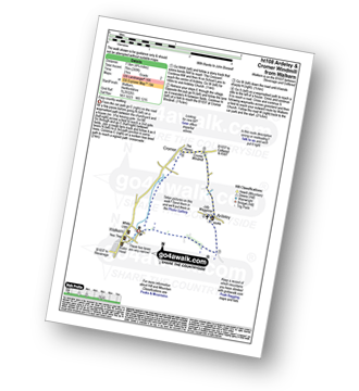 Map with easy-to-follow route details for walk ht108 Ardeley and Cromer Windmill from Walkern pdf