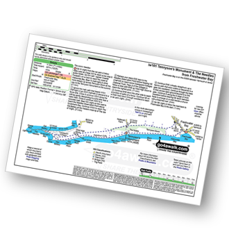 Walk route map with easy-to-follow route instructions for walk iw101 Tennyson's Monument and The Needles from Freshwater Bay pdf