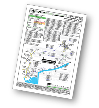 Walk route map with easy-to-follow route instructions for walk k102 The White Cliffs and St Margaret's at Cliffe from Langdon Cliffs, Dover pdf