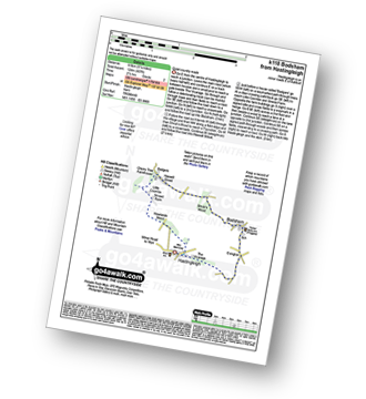 Map with easy-to-follow route details for walk k118 Bodsham from Hastingleigh pdf