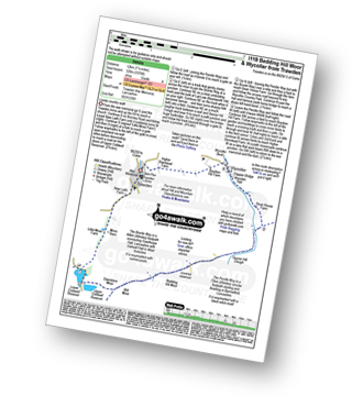 Map with easy-to-follow route details for walk l119 Bedding Hill Moor and Wycoller from Trawden pdf