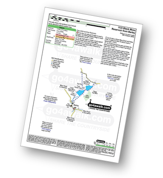 Map with easy-to-follow route details for walk l133 Black Moss Reservoir from Barley pdf