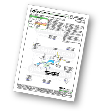 Walk route map with easy-to-follow route instructions for walk l148 Ogden Reservoir and Fell Wood from Barley pdf