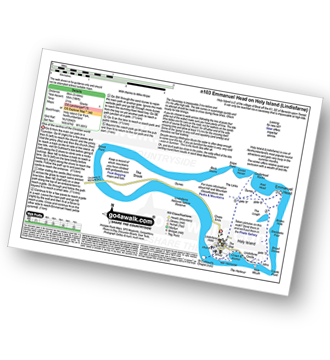 Map with easy-to-follow route details for walk n103 Emmanuel Head on Holy Island (Lindisfarne) pdf