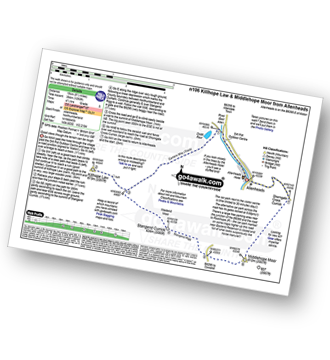 Walk route map with easy-to-follow route instructions for walk n106 Killhope Law and Middlehope Moor from Allenheads pdf