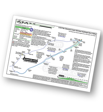 Walk route map with easy-to-follow route instructions for walk n119 The Cheviot and Cairn Hill from Harthope Burn Velley pdf