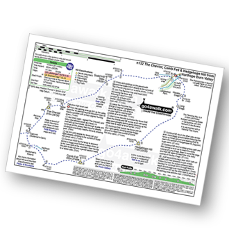 Map with easy-to-follow route details for walk n132 The Cheviot, Comb Fell and Hedgehope Hill from Harthope Burn Valley pdf