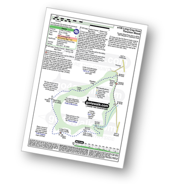 Walk route map with easy-to-follow route instructions for walk n136 Long Crags from Thrunton Wood pdf