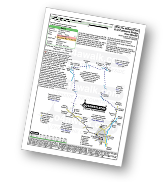 Walk route map with easy-to-follow route instructions for walk n156 The Milfield Plain and St Cuthbert's Bridge from Wooler pdf