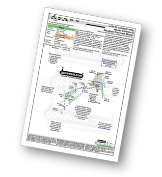 Map with easy-to-follow route details for walk n164 St Cuthbert's Way, Wooler Common and Woodland Park from Wooler pdf