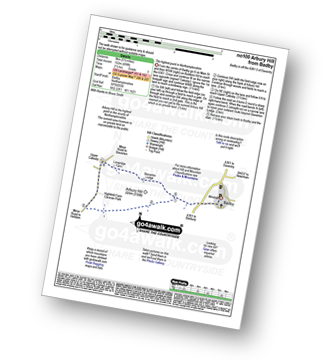 Map with easy-to-follow route details for walk no100 Arbury Hill from Badby pdf