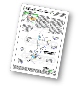 Map with easy-to-follow route details for walk ny100 The Ingleton Waterfalls from Ingleton pdf