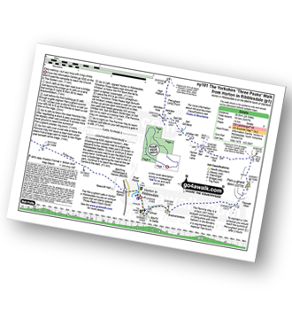 Map with easy-to-follow route details for walk ny101 The Yorkshire Three Peaks from Horton in Ribblesdale pdf