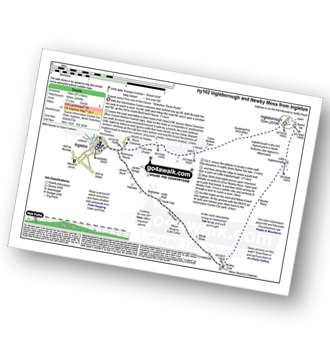 Walk route map with easy-to-follow route instructions for walk ny102 Ingleborough and Newby Moss from Ingleton pdf