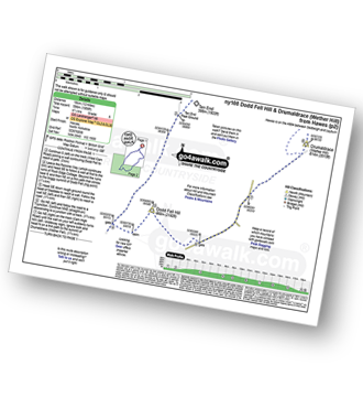 Map with easy-to-follow route details for walk ny108 Dodd Fell Hill and Drumaldrace (Wether Fell) from Hawes pdf