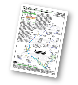 Walk route map with easy-to-follow route instructions for walk ny121 Simon's Seat from Barden Bridge, Wharfedale pdf