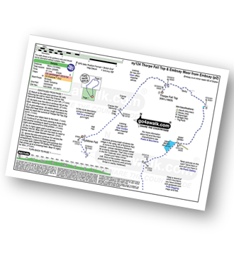 Walk route map with easy-to-follow route instructions for walk ny124 Rylstone Fell, Cracoe Fell, Thorpe Fell Top and Embsay Moor from Embsay pdf