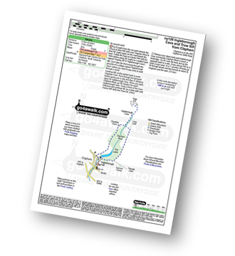 Map with easy-to-follow route details for walk ny126 Ingleborough Cave and Trow Gill from Clapham pdf