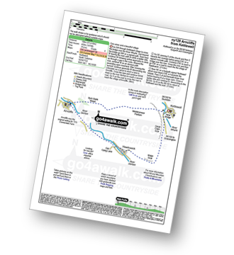 Map with easy-to-follow route details for walk ny128 Arncliffe and Hawkswick from Kettlewell pdf