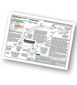 Map with easy-to-follow route details for walk ny135 Fountains Fell and Darnbrook Fell from Dale Head pdf