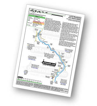 Walk route map with easy-to-follow route instructions for walk ny147 Wharfedale from Bolton Abbey, Wharfedale pdf