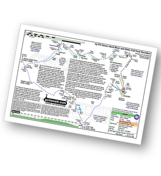 Map with easy-to-follow route details for walk ny153 Sugar Loaf (Horse Head Moor) and Firth Fell from Buckden pdf