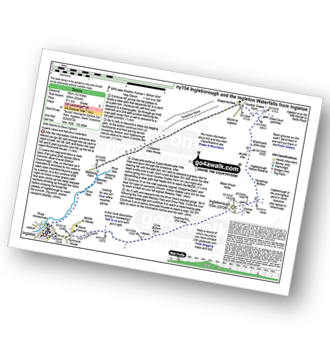 Map with easy-to-follow route details for walk ny154 Ingleborough and the Ingleton Waterfalls from Ingleton pdf