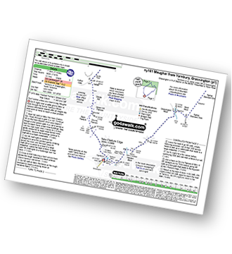 Walk route map with easy-to-follow route instructions for walk ny161 Meugher from Yarnbury, Grassington pdf