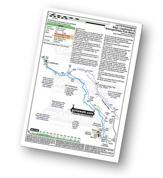 Walk route map with easy-to-follow route instructions for walk ny174 Fremington Edge, Langthwaite and Arkengarthdale from Reeth pdf