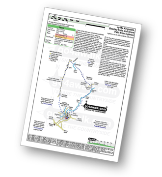 Walk route map with easy-to-follow route instructions for walk ny184 Kingsdale, Beezley Falls and Snow Falls from Ingleton pdf