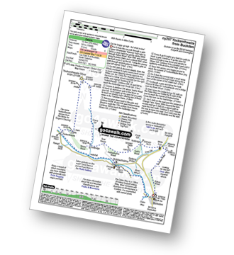 Map with easy-to-follow route details for walk ny207 Yockenthwaite Moor from Buckden pdf