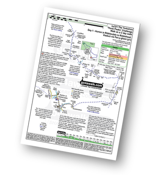 Walk route map with easy-to-follow route instructions for walk ny321 The Yorkshire Three Peaks Challenge as a 2 day walk - Day 1 from Horton in Ribblesdale (New 2013 Route) pdf