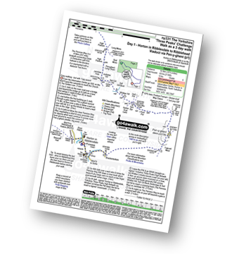 Walk route map with easy-to-follow route instructions for walk ny331 The Yorkshire Three Peaks Challenge as a 3 day walk - Day 1 from Horton in Ribblesdale (New 2013 Route) pdf