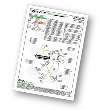 Map with easy-to-follow route details for walk ox157 Muswell Hill from Piddington pdf